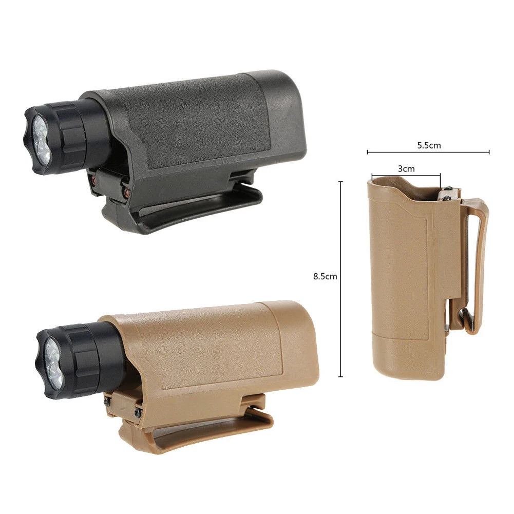 

Outdoor Plastic Holder Holster Belt Case Hiking Camping Led Carry Flashlight Pouch Protective Army Accessories Adjustable