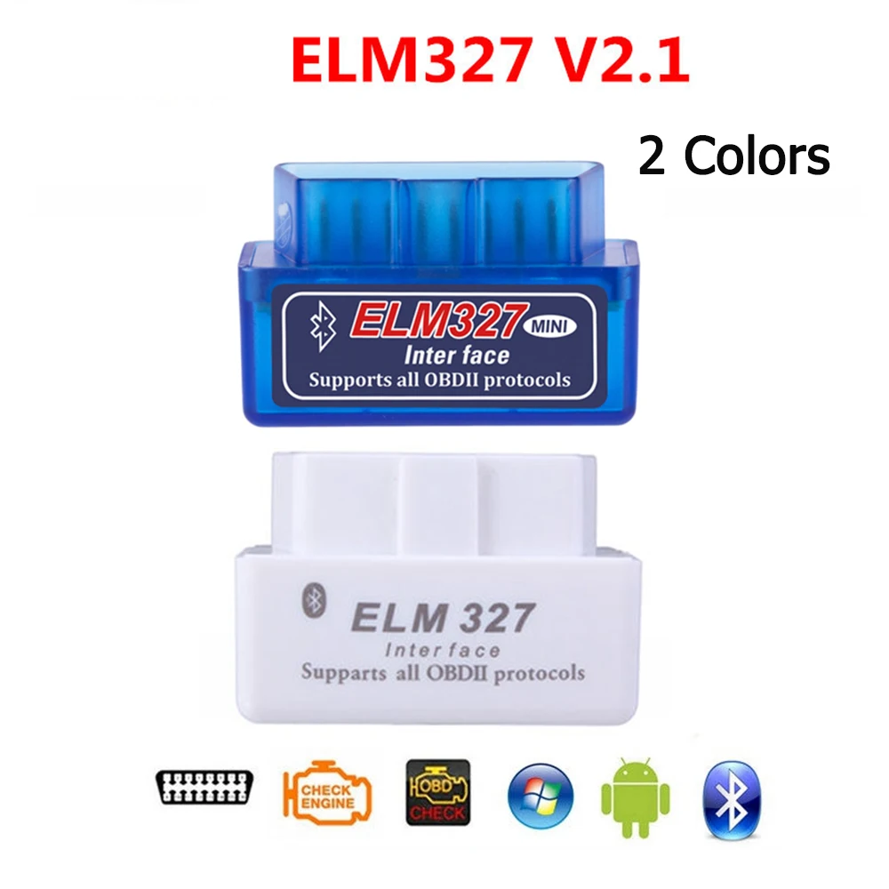 ELM327 V2.1 Bluetooth OBD OBD2 считыватель кодов CAN BUS поддерживает мультибрендовые автомобили