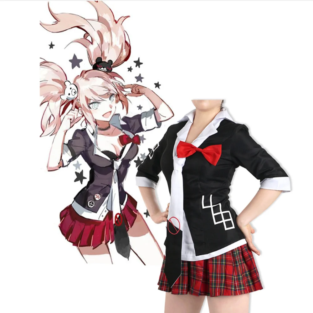 Школьная форма для девочек Женский костюм моряка Danganronpa: Trigger Happy Havoc джунко