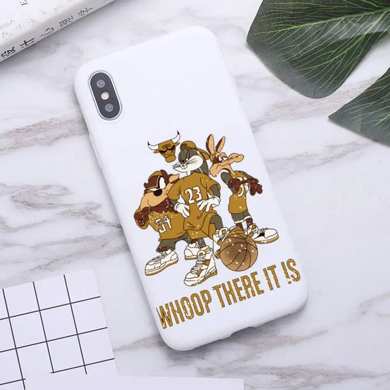 

Cartoon Bugs Bunny Phone Case for iPhone 11 Pro Max X XR XS 8 7 6s Plus Candy white Silicone Cases