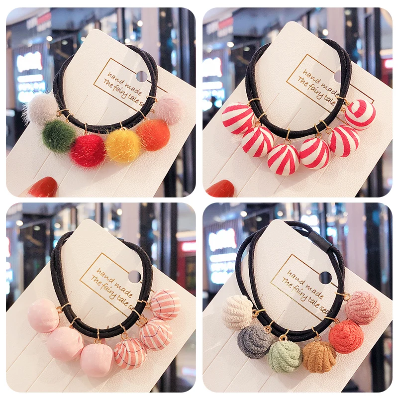 Новинка Детские милые разноцветные резинки для волос Эластичные Держатель