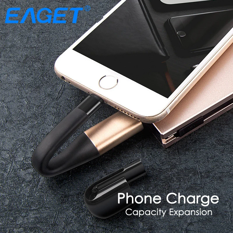 EAGET I90 2 в 1 OTG USB флэш накопитель 64 Гб Lightning 3 0 палка MFI Сертифицированный флеш 128 ГБ