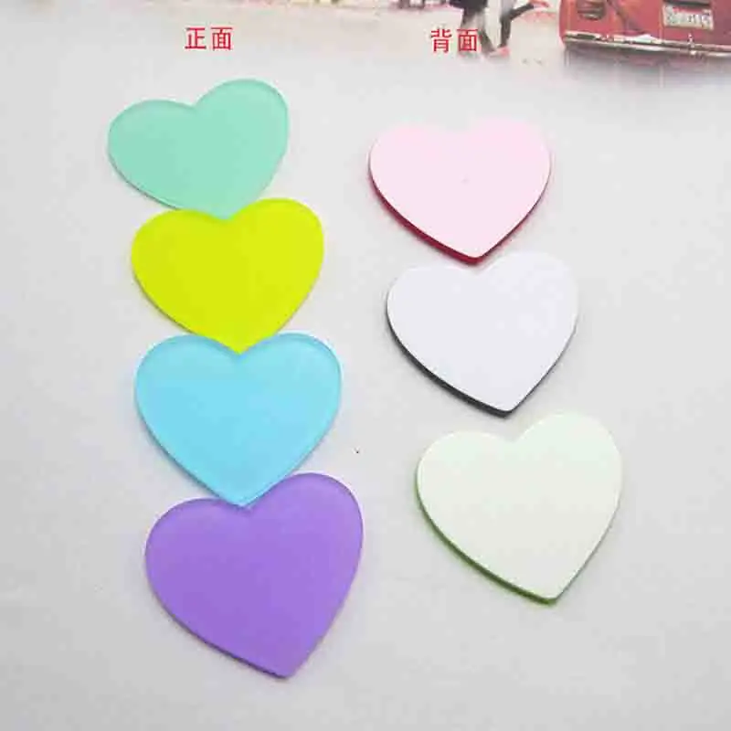 Пришить 2*2 см 20 шт./лот конфетного цвета Матовые акриловые patches проложенный патчи