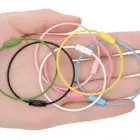 10 шт. 50 мм, 13 цветов, брелок-бирка, трос, трос, брелок из нержавеющей стали, круглые аксессуары, ювелирный браслет