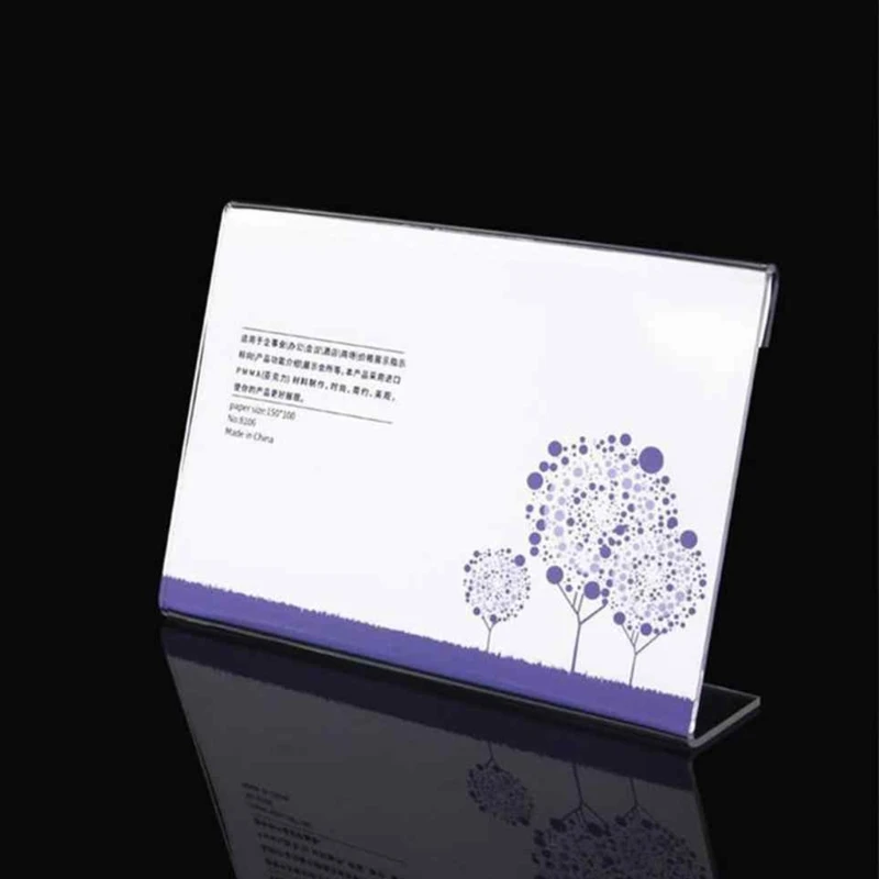 20 штук 2.75x1.57in акриловый стенд для этикетки знак Дисплей цена держателя карты тега