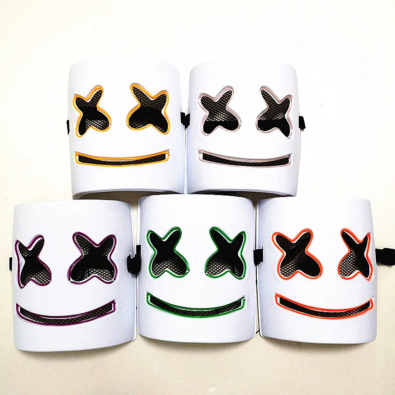 Украшение сделай сам DJ EL провода шлем с led подсветкой маска для косплея на