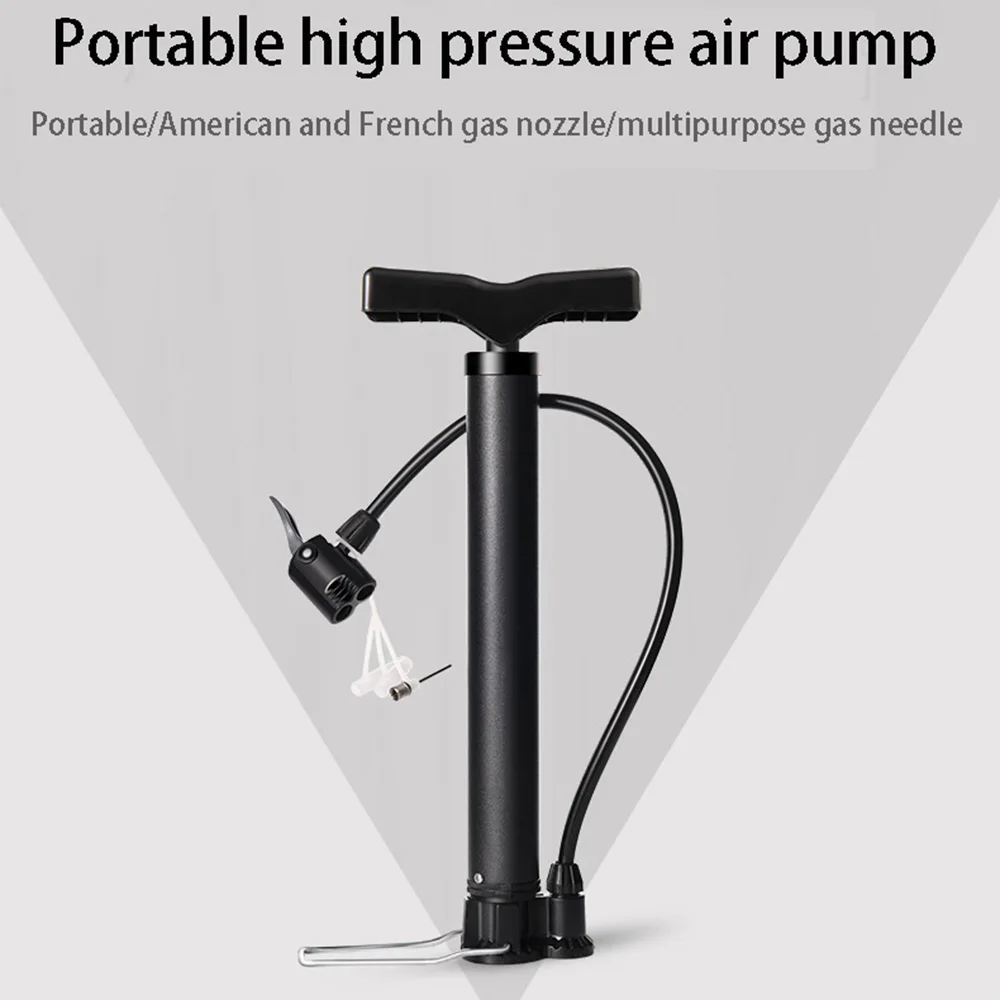 

Ultra light mountain bike bicycle pump portable inflator manual 120PSI high pressure bicycle pump floor type tire inflator