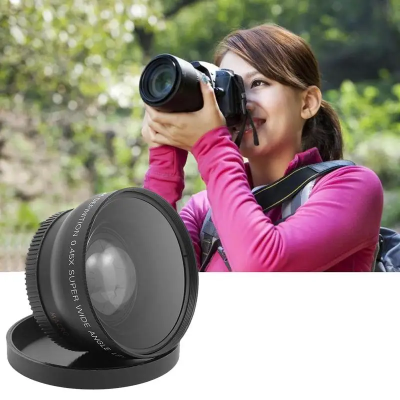 52 мм 0.45x Широкоугольный объектив макрообъектив для NIKON D50 D60 D70S D3000 D3100 D3200 D300S D70 D90 широкоугольный объектив аксессуары