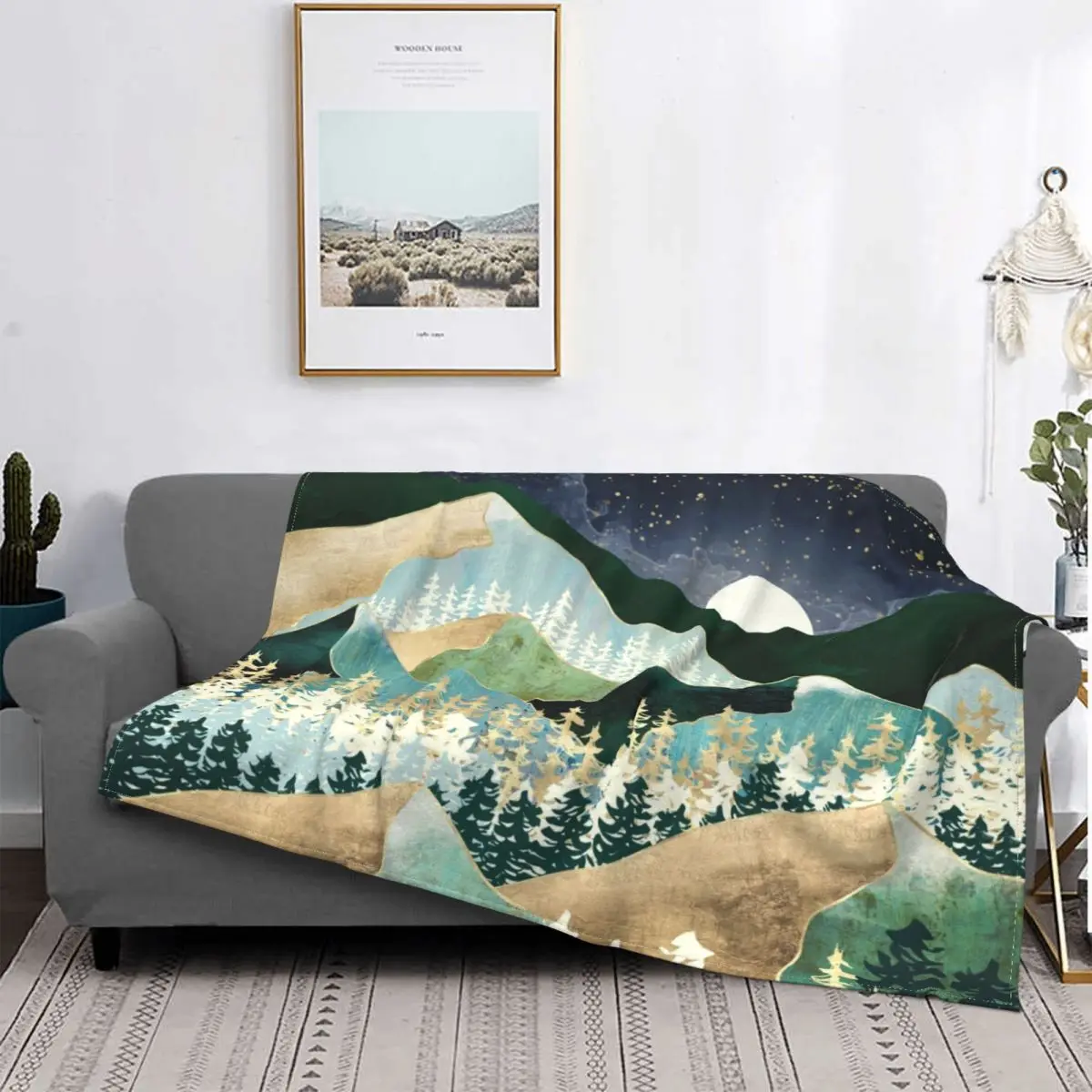 

Весенней ночью Vista Кемпинг Одеяло фланель Текстильный декор пейзаж ночного мягкие пледы Одеяло для дома постельное покрывало для спальни
