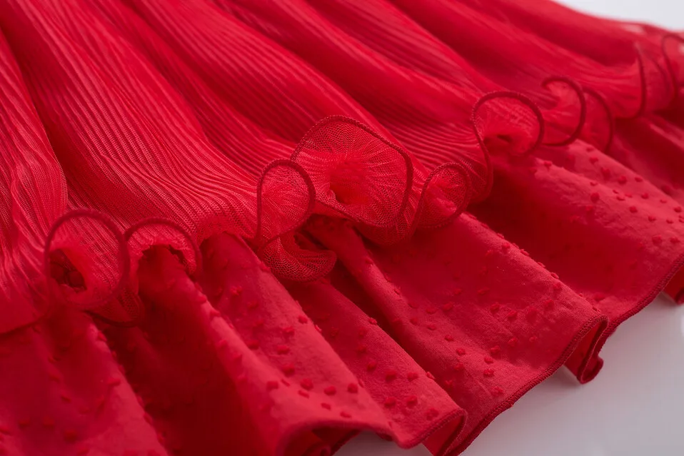 Pettigirl Summer Dress 2020 New Arrival Red Lace Girls Clothes Sleeveless Evening Dresses With Hairband | Детская одежда и обувь