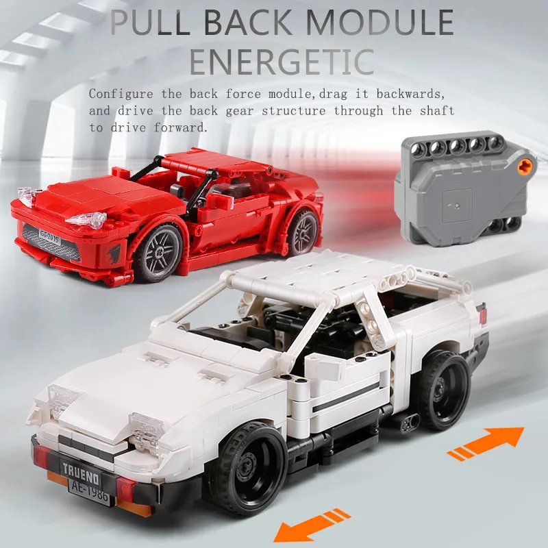 Toyota авторизация технический креативный MOC мультяшный инициал D AE86 Vechicle