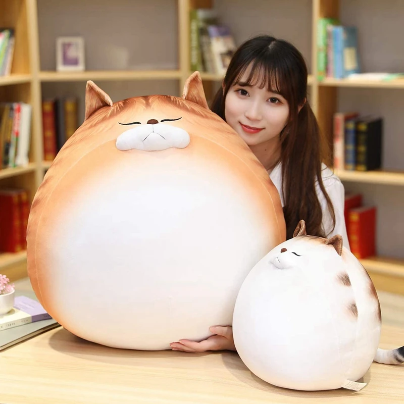 Plush Toy Cute Chubby Cat Stuffed Animal Calico Pillow for Boys Girls | Игрушки и хобби