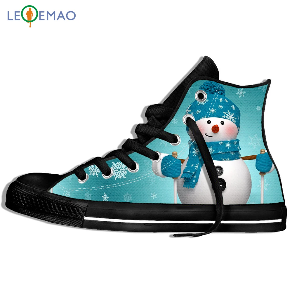 

Walking Canvas Boots Shoes Breathable Christmas Men Snowman Santa Claus Winter Wearable Comfort Sport Shoes Classic Sneakers