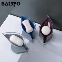 baispo portable travel soap dish for bathroom storage non slip soap holder container plates bath gadgets bathroom accessories