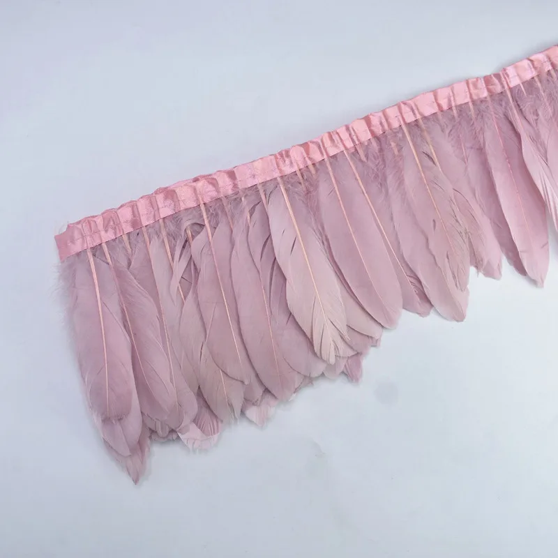 2 м/лот натуральное окрашенное гусиное перо планки настоящие гуси ленты с