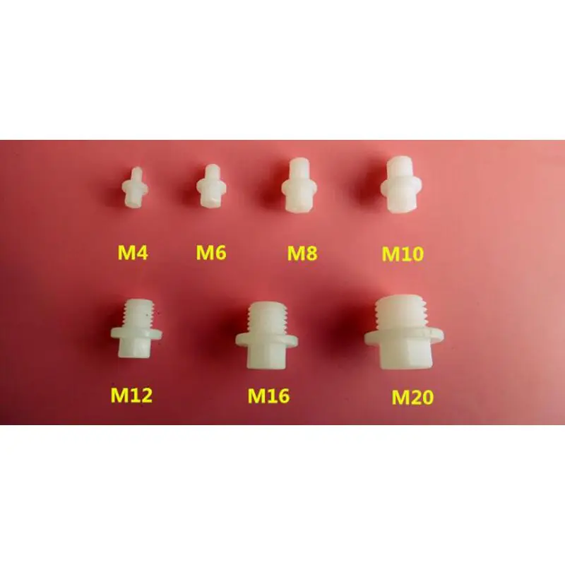 М10 М12 метрическая резьба пластиковая вилка шестигранная прозрачная белая крышка