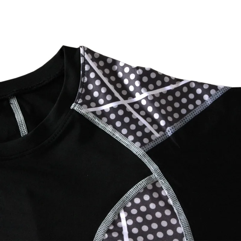 2018 компрессионная Мужская Спортивная футболка для бега фитнеса с длинными