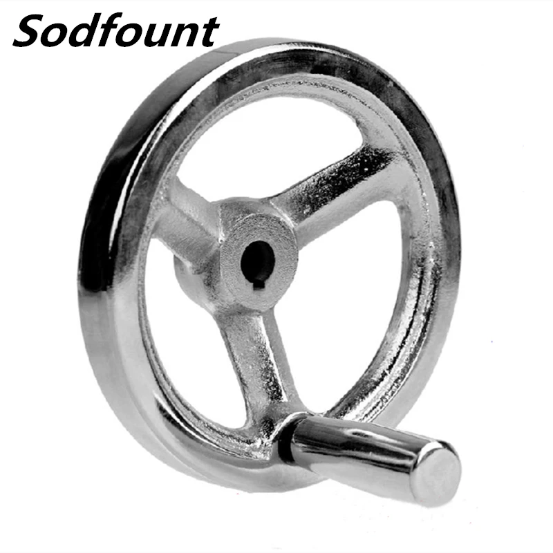 

1 PCS CNC 3D Printer hand wheel Thread iron hand wheel Cast iron chrome machine handwheel M10 M12 M14 M16 M20