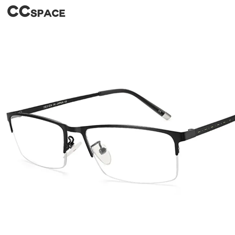

49600 Half Frame Retro Business Metal Glasses Frame Men's Optical Fashion Computer Eyeglasses