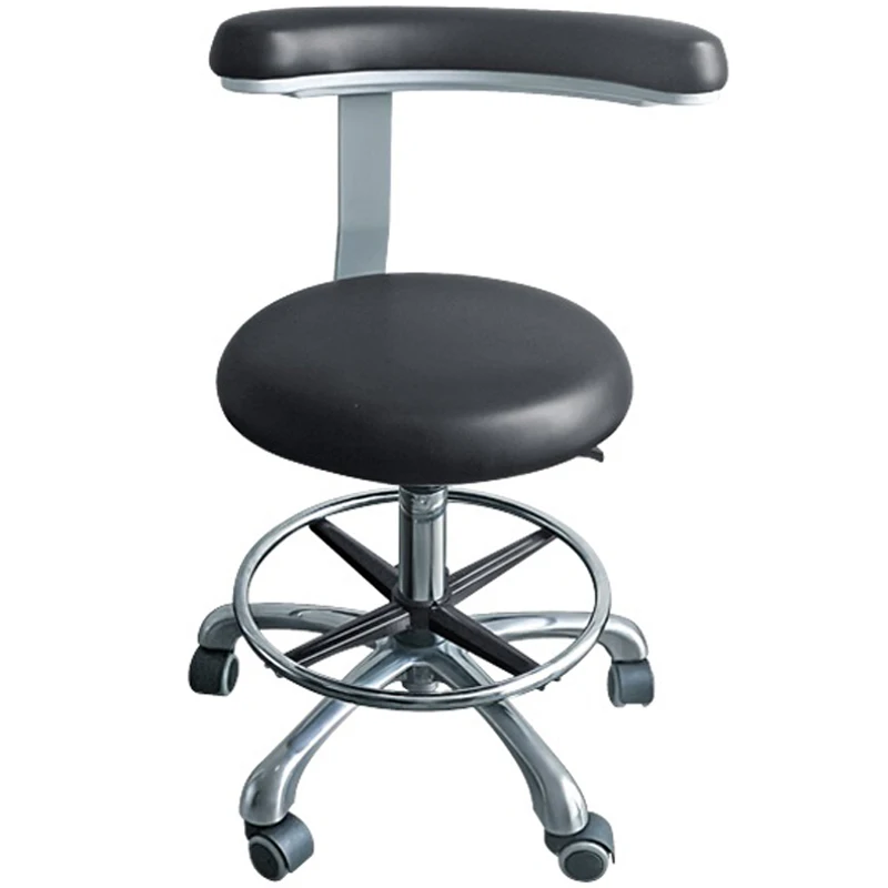 

Dentist Chair Surgical Nurse's Doctor Stool with 360 Degree Rotation With Armrest PU Leather Assistant Dental Dector Chair