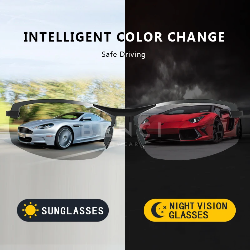 Солнцезащитные очки Мужские поляризационные алюминиевые фотохромные дневное и