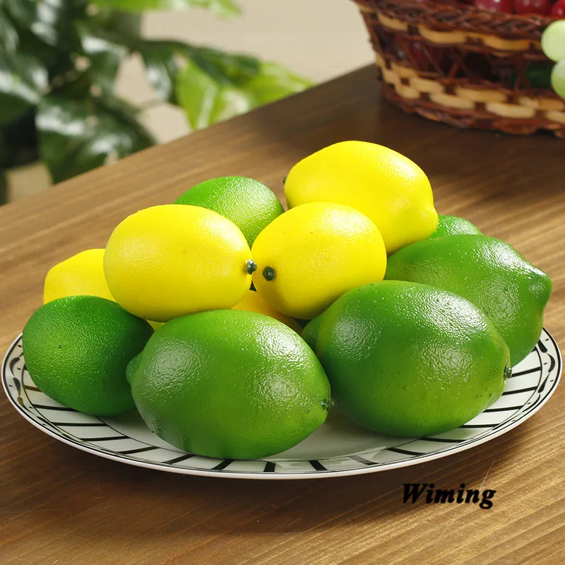 Foam Artificial Fruits Fake Lemon model Lifelike Simulation Fruit props for Party supplies cabinet shop store Home Decoration | Дом и сад
