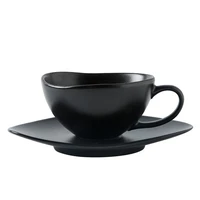 cups saucers simple nordic cup solid black high quality bone china creative with spoon afternoon coffee set