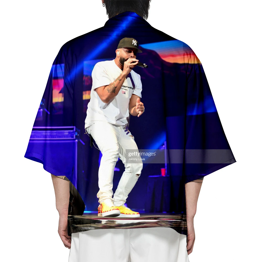 

Кимоно с коротким рукавом, с принтом, в стиле хип-хоп