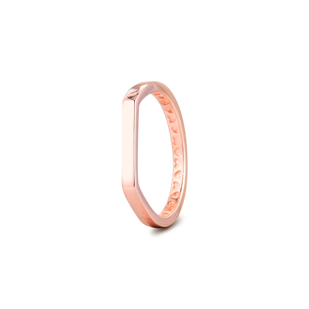 

GPY Ring Rose Bar Stacking Rings Women Anel Feminino 100% 925 Jewelry Sterling Silver Anillos Mujer Wedding Bagues