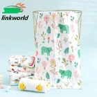 6-слойное заводское муслиновое одеяло, 100% хлопок, мягкая Пеленка, банное полотенце для новорожденного марля, накидка для младенцев, спальный мешок, накидка для коляски