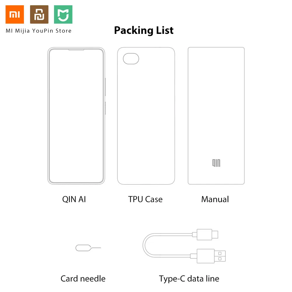 Xiaomi QIN Full screen Phon e 4G сеть с wifi 5,05 дюймов 2100 мАч Andriod 9,0 SC9832E четырехъядерный функция wifi AI переводчик