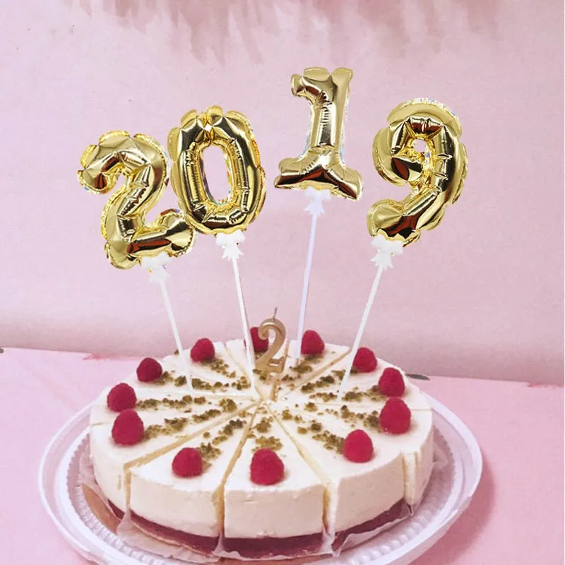 1 шт. 7 дюймовые мини воздушные шары из фольги в виде цифр топпер для торта DIY