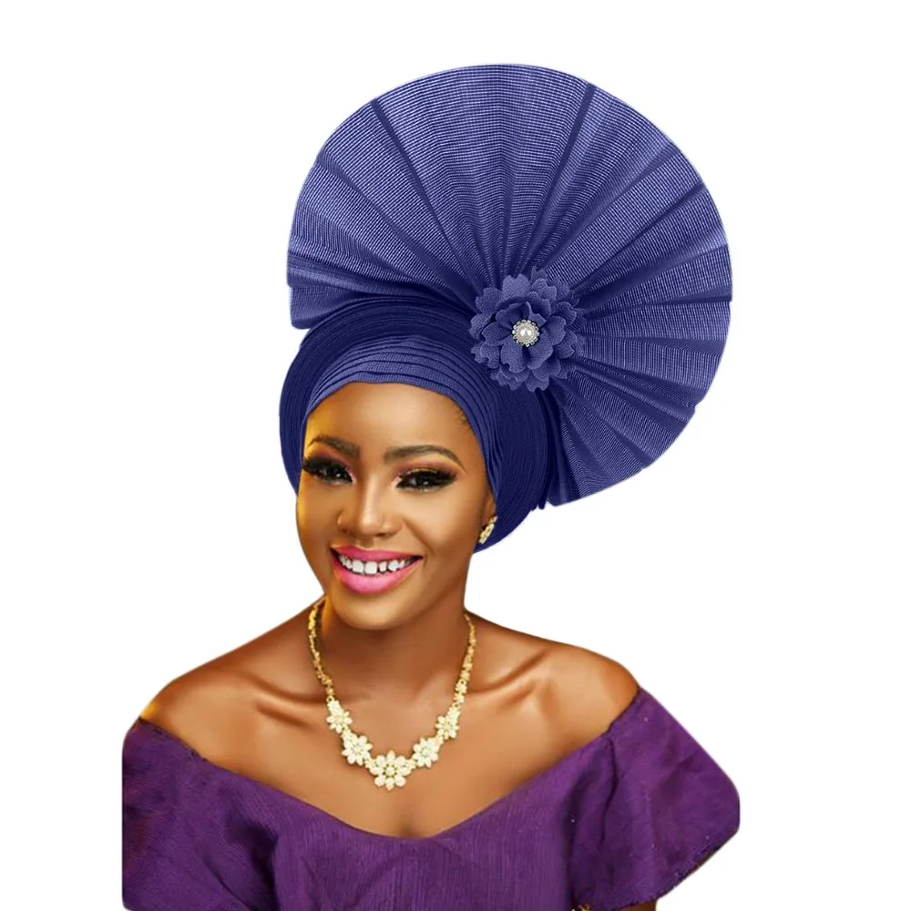 Aso oke головной убор с бусинами Алмазный aso нигерийский Африканский Авто gele ebi