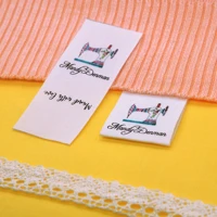 custom sewing label logo or text fold tags personalized brand printing labels sew on label fr107