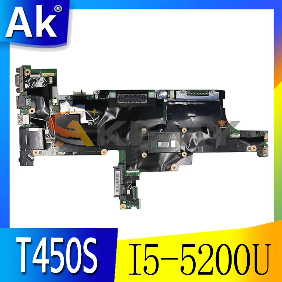 

Akemy AIMT1 NM-A301 For Lenovo Thinkpad T450S Laptop Motherboard CPU I5 5200U 4G RAM Test Work FRU 00HT736 00HT737 00HT738