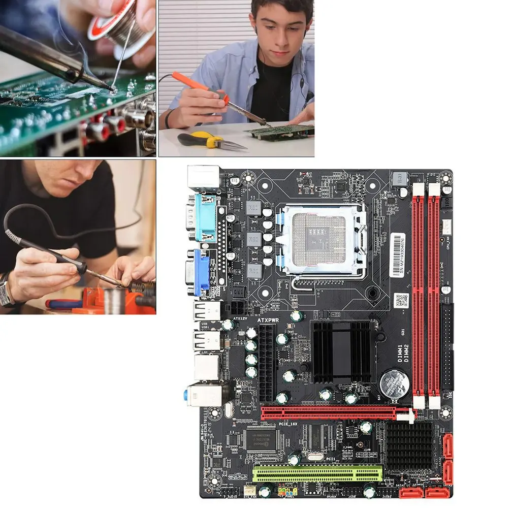 Материнская плата для компьютера G31 M-ATX SATA 2 0 интерфейс IDE поддержка процессора