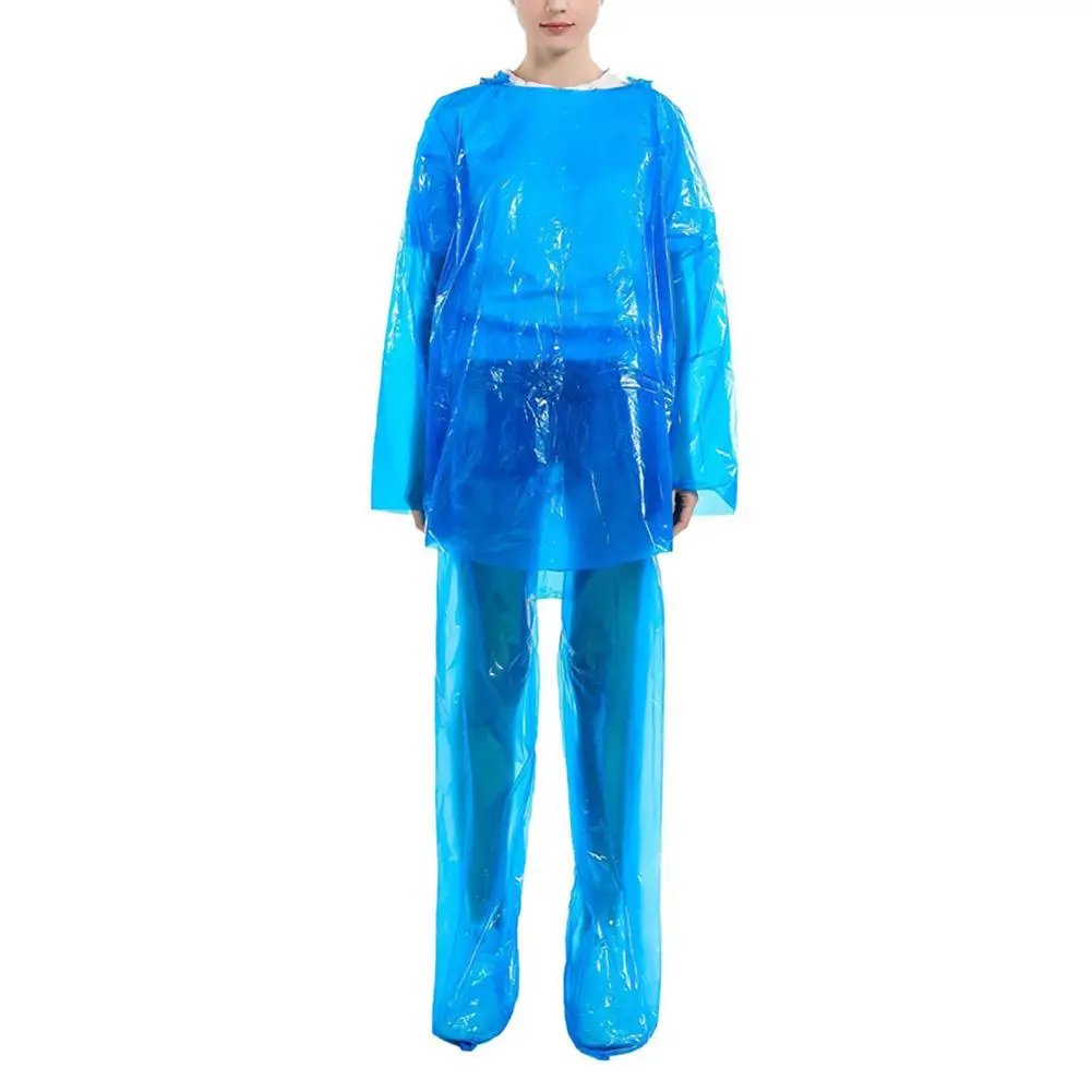 

5/10/20 Pcs Pvc Women Man Raincoat Thickened Waterproof Rain Poncho Coat Adult Clear Transparent Camping Hoodie Rainwear Suit