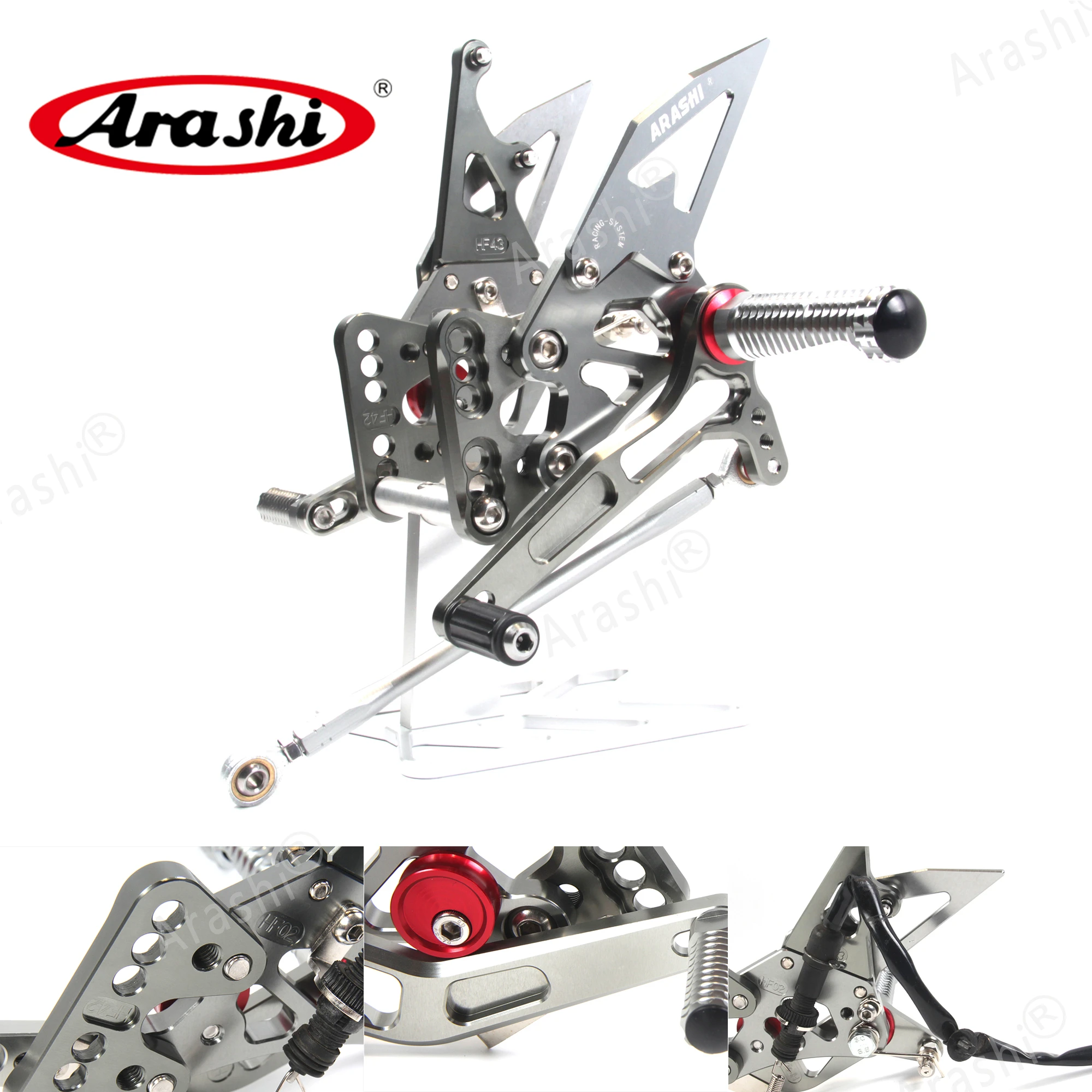 

Arashi For SUZUKI GSXR1000 2005 2006 CNC Rider Rearset Adjustable Footrests Foot Pegs Footrest GSX-R1000 GSXR 1000 05 06