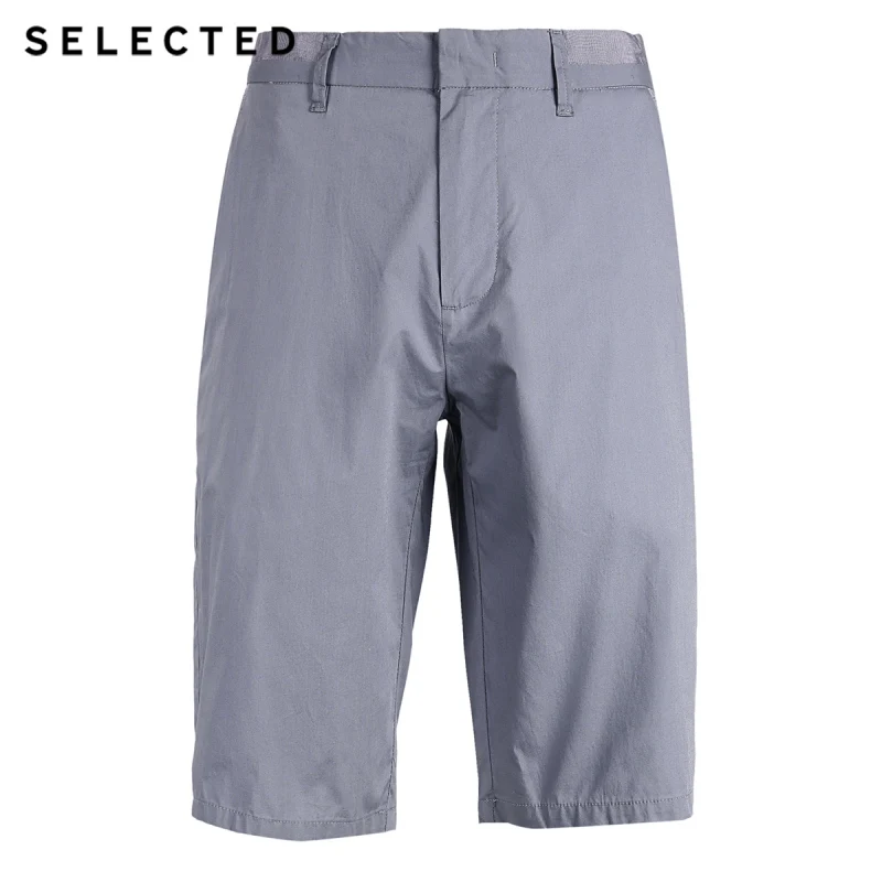 Мужские прямые однотонные повседневные шорты до колена размер S | 4192SH543 Мужская