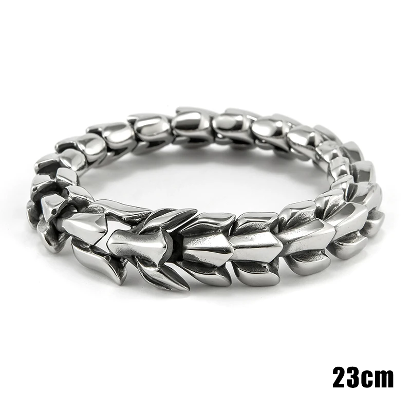

Men Personality Fashion Dragons Bone Chain Bracelet Punk Trend Domineering Titanium Steel Bracelet BMF88