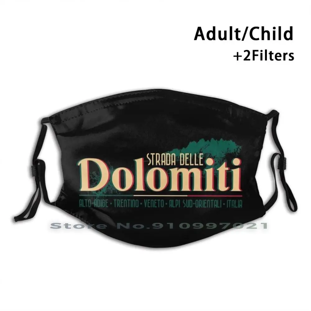 Наклейка на футболку Strada Delle доломиты итальянская многоразовая маска для лица