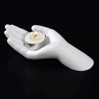 diy concrete candle holder mold hand shape silicone cement candlestick mould handmade home decorative tool