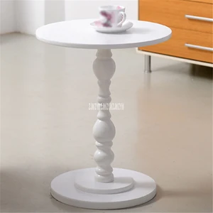 BS270 European Style Small Round MDF Solid Wood Tea Table Creative Sofa Side Table Living Room Balcony Storage Coffee Table BS270 European Style Small Round MDF Solid Wood Tea Table Creative Sofa Side Table Living Room Balcony Storage Coffee Table