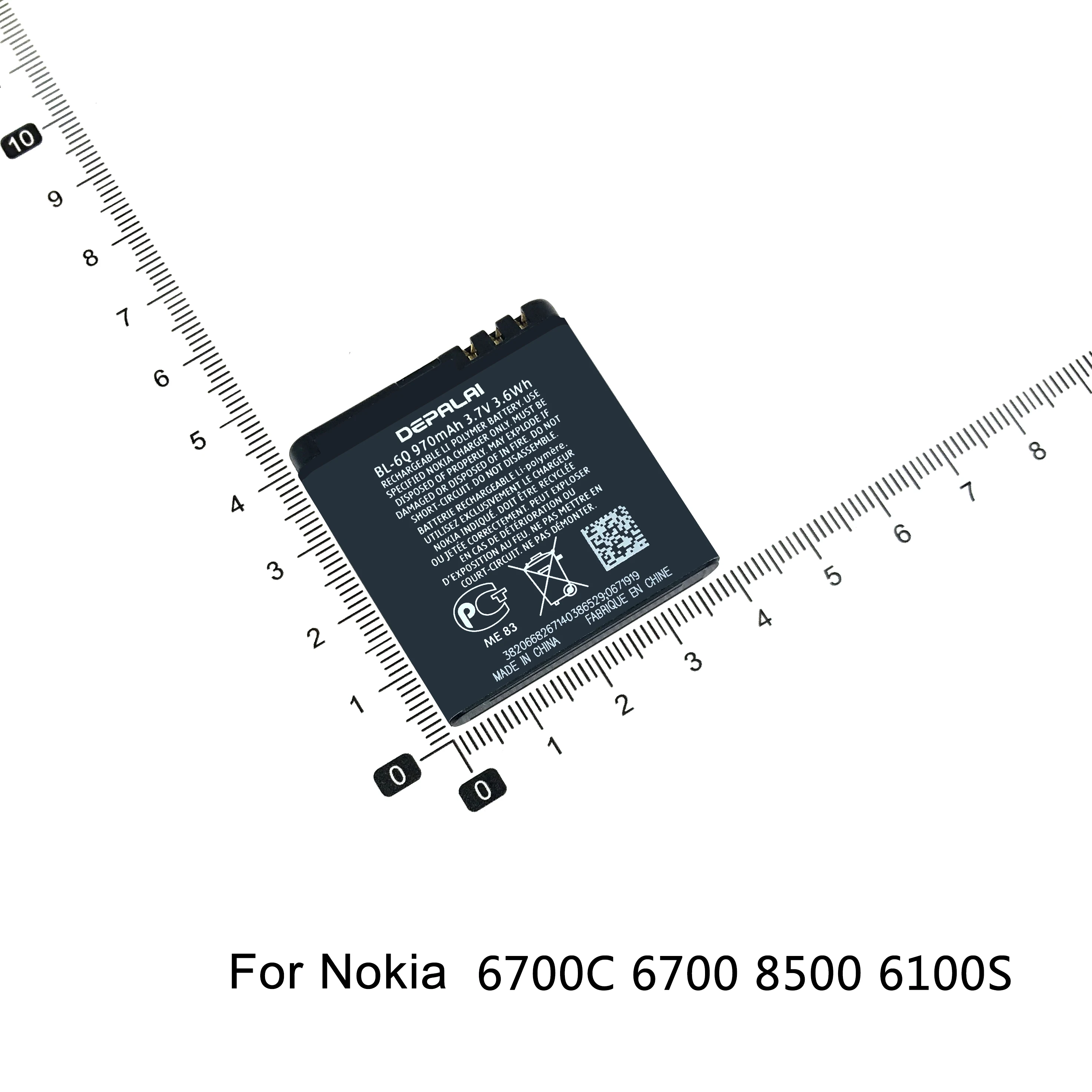Аккумулятор для телефона BP-6X BL-6Q Nokia Asha 502 8800S Sirocco N73I 8860 6700 Classic 7900 970 мАч 6700c 6X 6Q |
