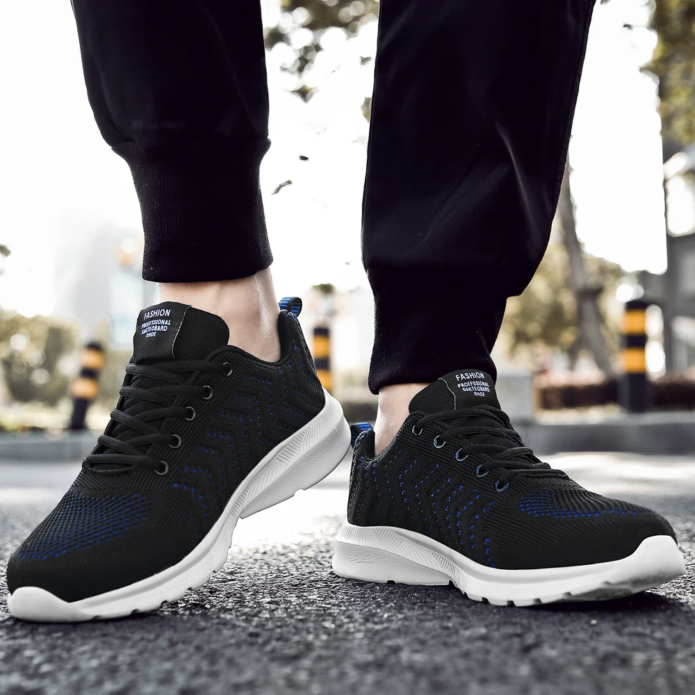 Модные мужские повседневные кроссовки Обувь На Шнуровке Для мужчин гибкие туфли