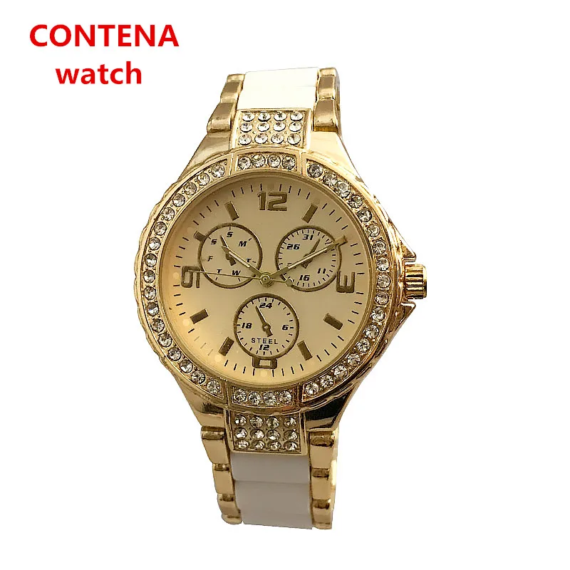 

CONTENA Fashion Quartz Watches Women's Watch Ladies Top Brand Famous Crystal Female Clock Saat Relogio Feminino Reloj Mujer
