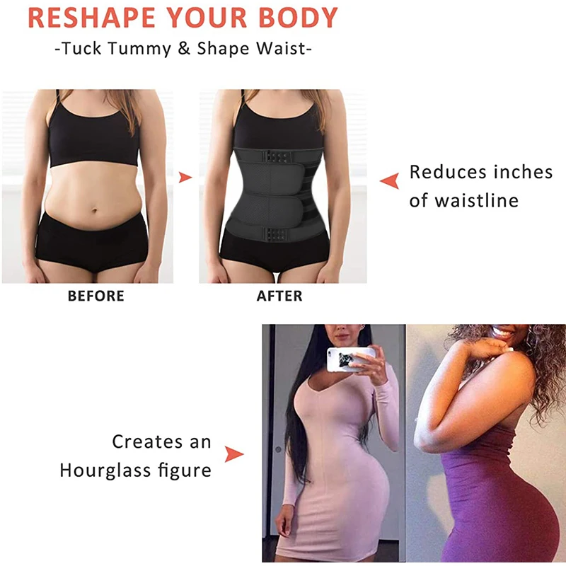 Женский тренировочный корсет неопреновый с регулируемыми двойными лямками пояс