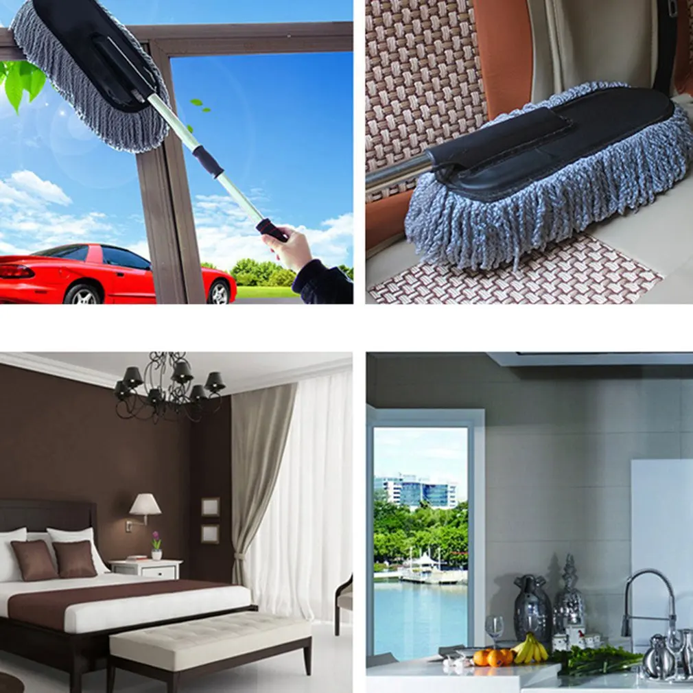 

Retractable Car Cleaning Brush Mop Car Dust Collector Multifunctional Car Washing Brush Microfiber Dust Mop
