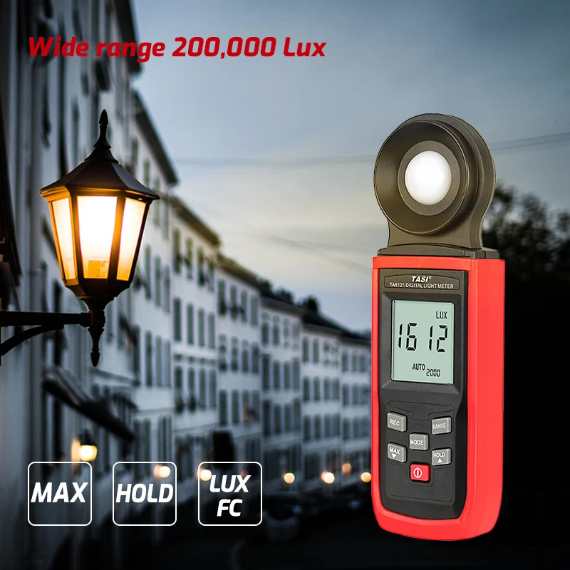 TASI TA8121/TA8123 Light Meter Photography Digital Luxmeter Integrated Illuminometer Lux/Fc Photometer Enviromental Tester |