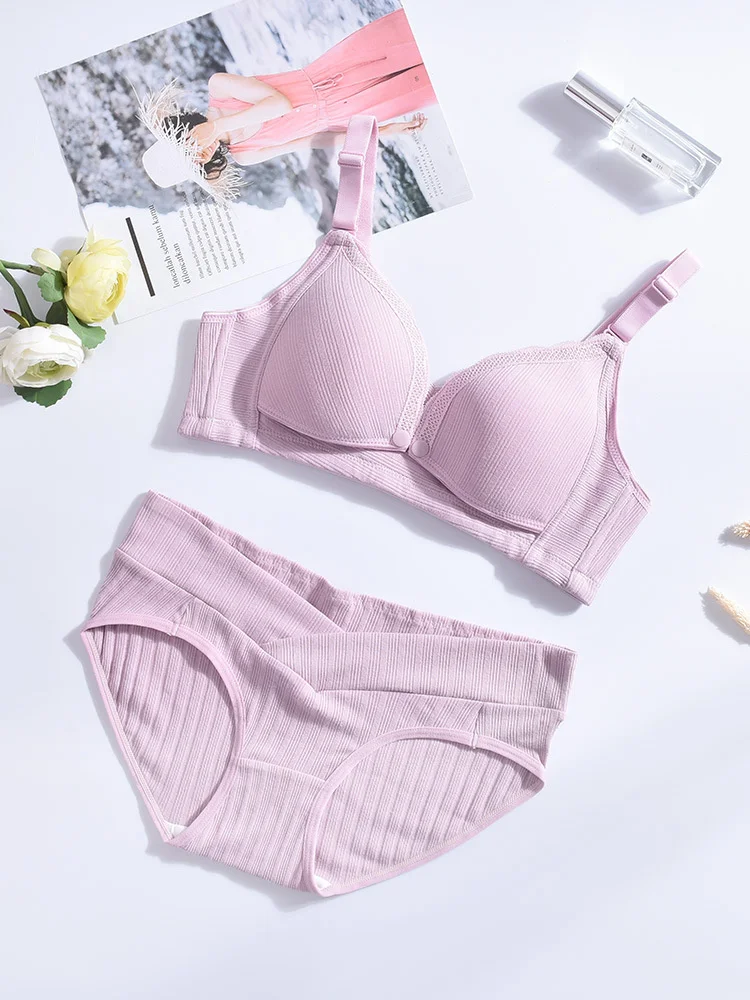 

New Pregnant Women's Breast-feeding Underwear Gather Postpartum Large Cotton Bra Four Seasons Suit Pregnancy